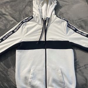 Medium white athletic Hollister jacket